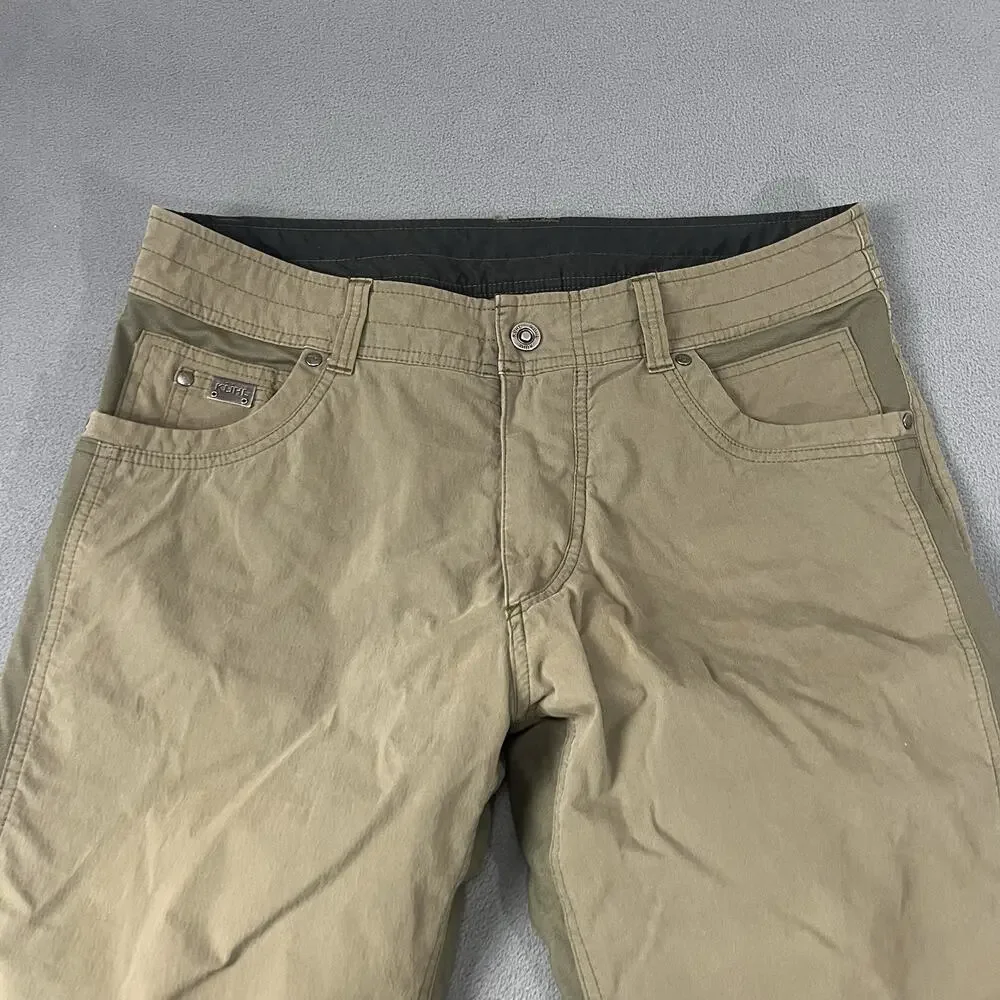 Kuhl Radikl Pants Mens 34X32 Green Cargo Stretch Comfort Hiking Outdoor
